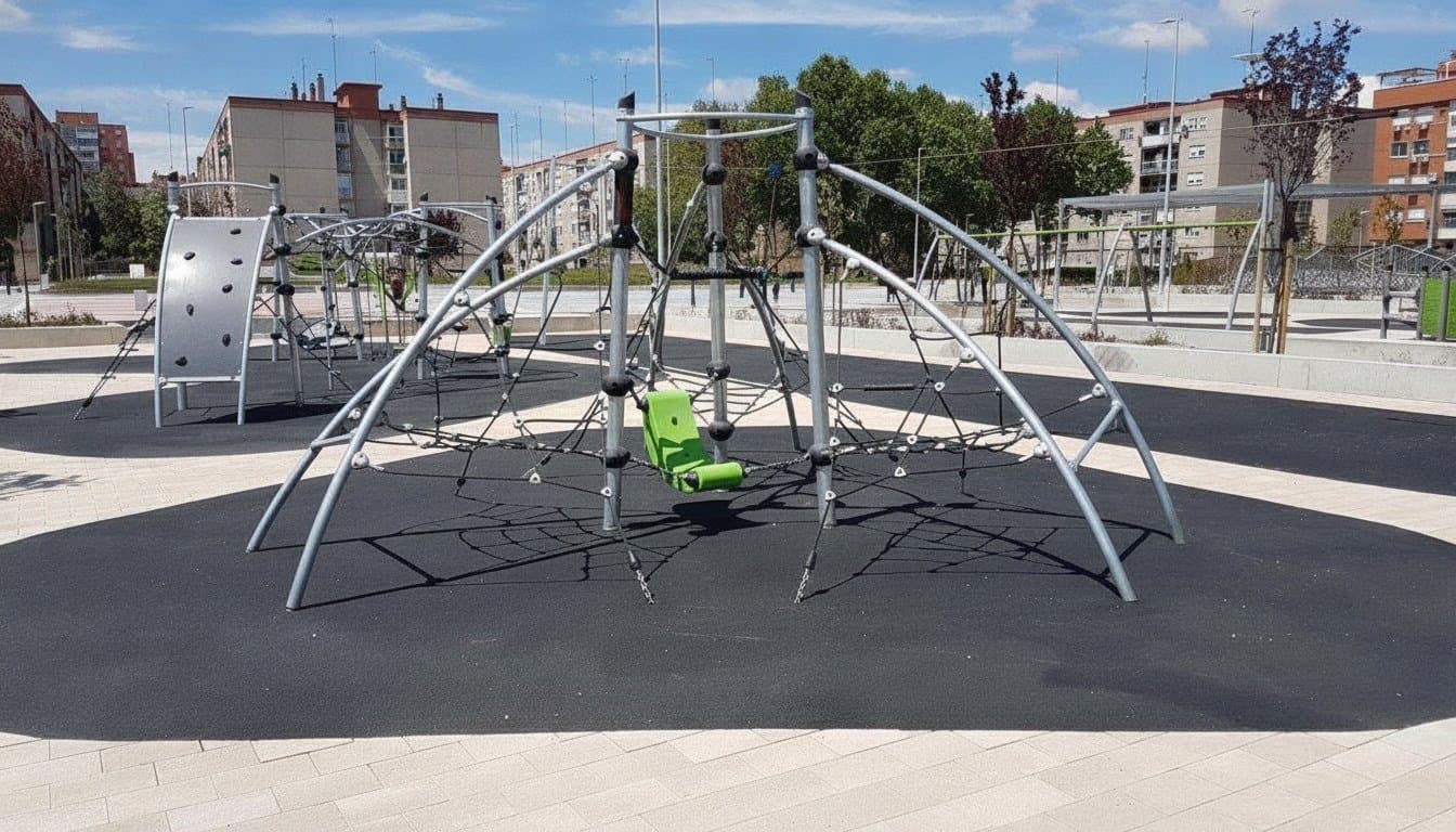 Parque Juan de Austria (Alcalá de Henares): trepa, columpios y chorros de agua en verano
