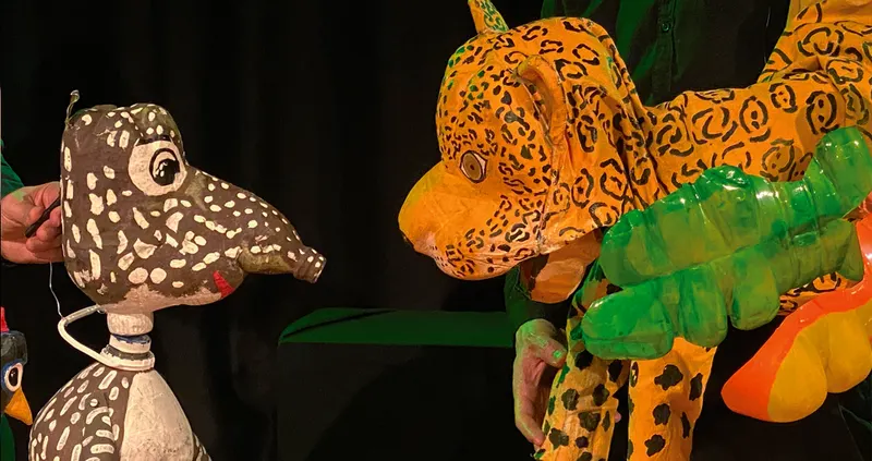 «Riofaunado», títeres mexicanos sobre animales que huyen del monstruo